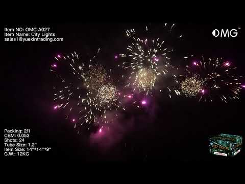 OMG-A027 24 shot City Lights 500 Grams Cakes Fireworks