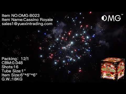 OMG-B023 16 shot Cassino Royale 200 Grams Cakes Fireworks