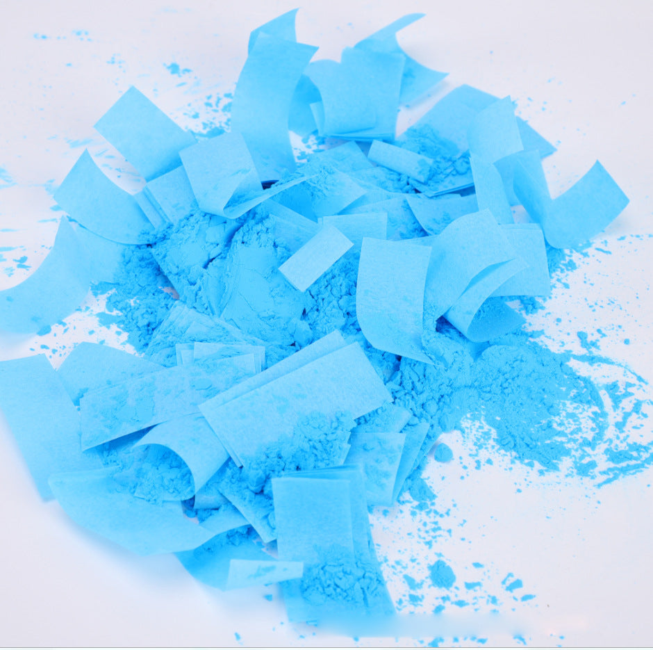 Cañón para fiesta de revelación de género de él o ella lleno de confeti y polvos de colores (personalizable)