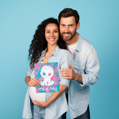 Gender Reveal Exposuring Art Canvas Kit 7.9x9.8 inch