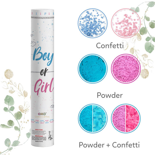 Gender Reveal Confetti Cannon - Capture the First Magical Moment GRA0026
