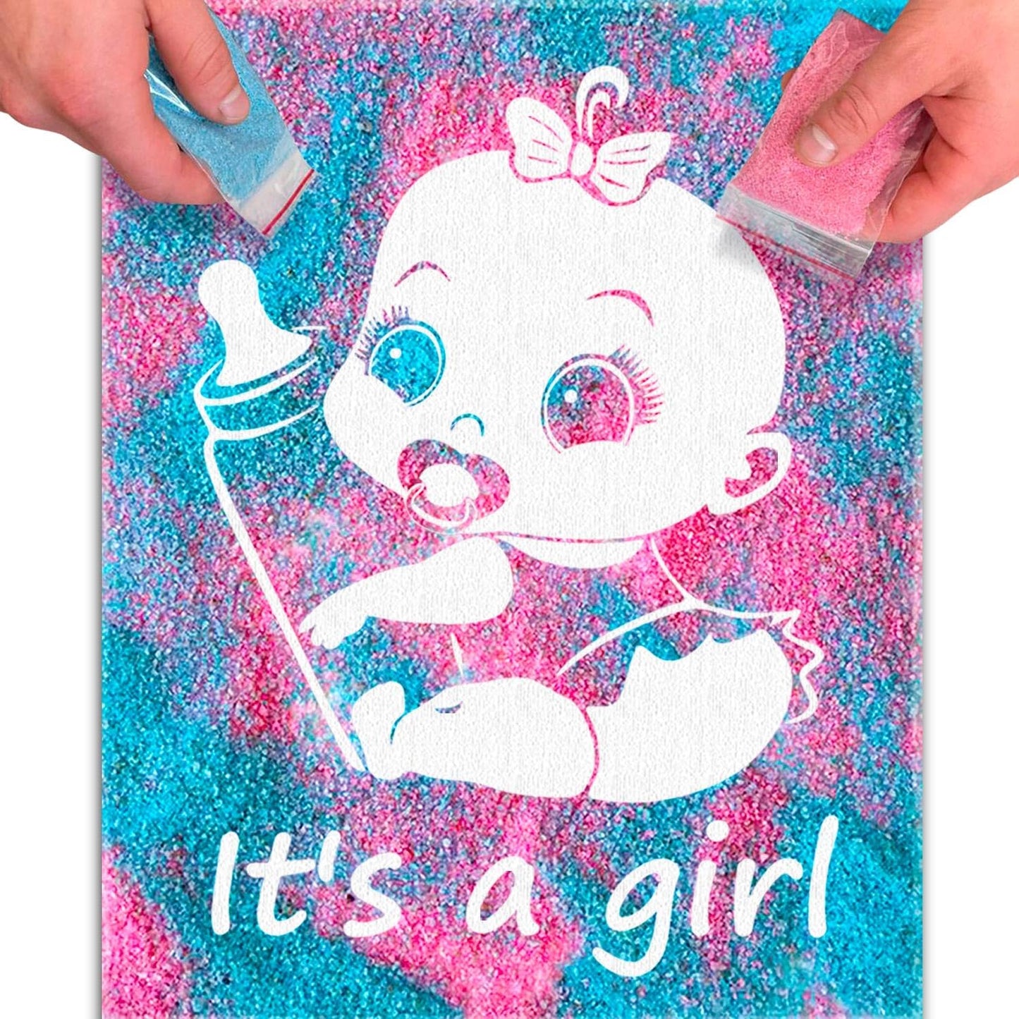 Gender Reveal Exposuring Art Canvas Kit 7.9x9.8 inch