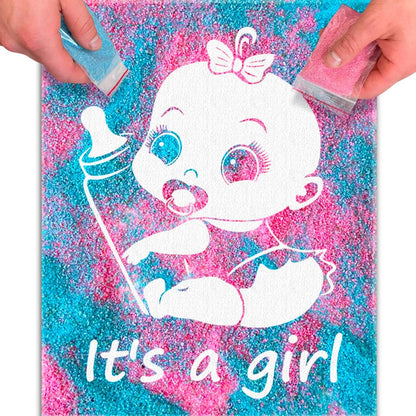 Gender Reveal Exposuring Art Canvas Kit 7.9x9.8 inch