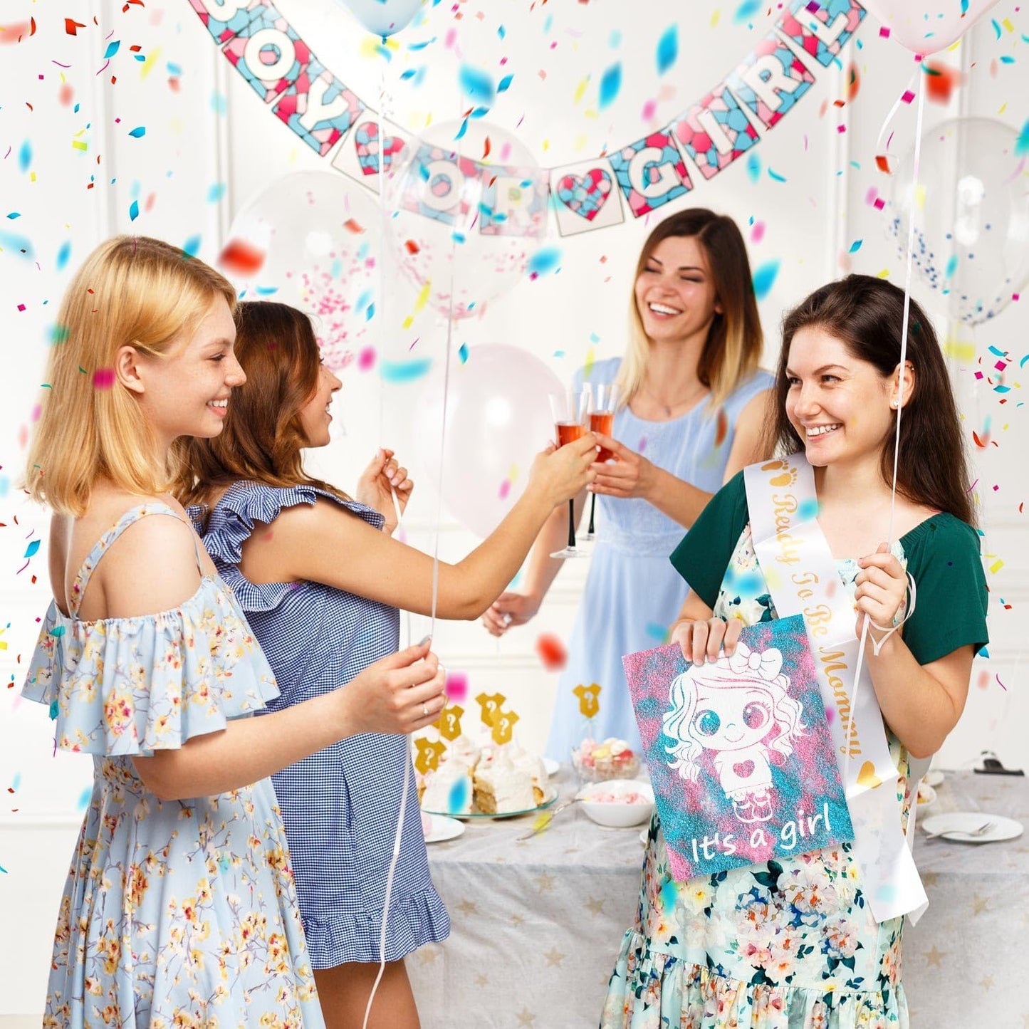 Gender Reveal Exposuring Art Canvas Kit 7.9x9.8 inch