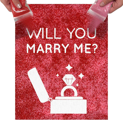 Surprise Engagement Proposal Sign Magic Canvas Art Will You Marry Me 7.9x9.8 inch