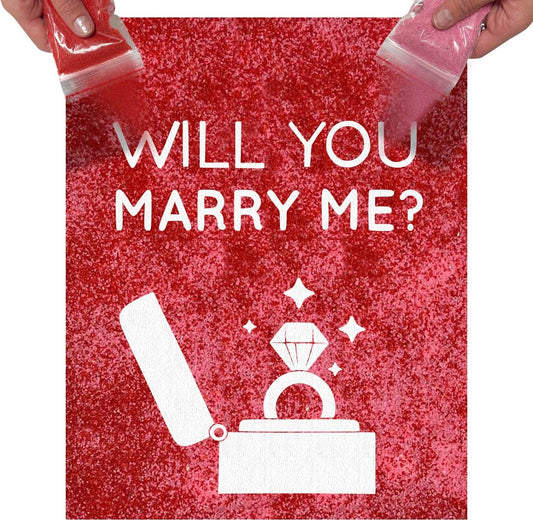 Surprise Engagement Proposal Sign Magic Canvas Art Will You Marry Me 7.9x9.8 inch