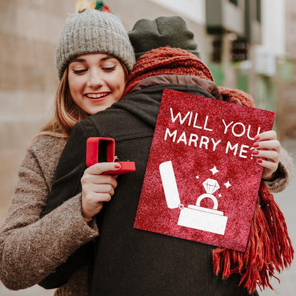 Surprise Engagement Proposal Sign Magic Canvas Art Will You Marry Me 7.9x9.8 inch