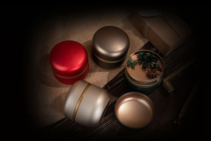 NC0001 Tarro para velas de aromaterapia con forma de grano de café en lata con tapa, regalo romántico, cera de soja con aroma navideño