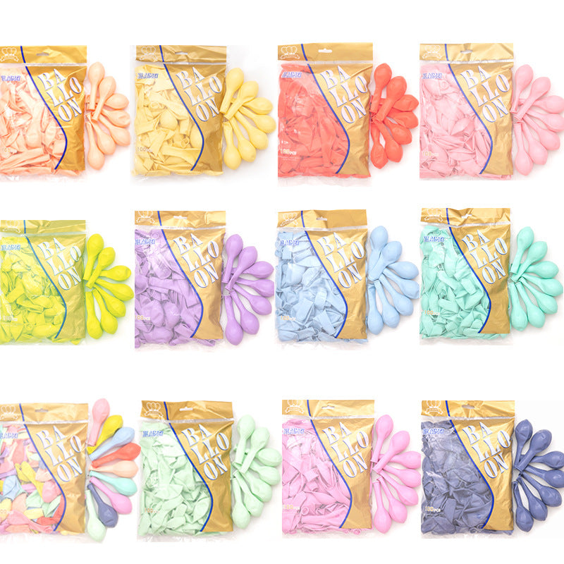 NB0007 10 inch 2.2 g 100pcs round macaron color wedding celebration balloon thick latex happy birthday decoration balloons