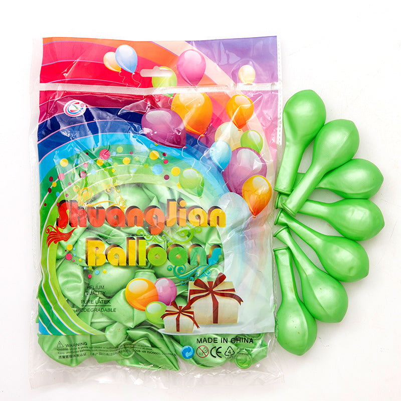 NB0019 Manufacturer 1.2g 10 inch 100pcs helium pearlescent wedding party supplies birthday banquet decoration