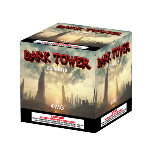 OMG-B010 25 shot Dark Tower 200 Grams Cakes Fireworks