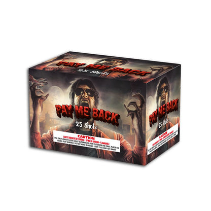 OMG-A020 25 disparos Pay Me Back 500 gramos Pasteles Fuegos artificiales