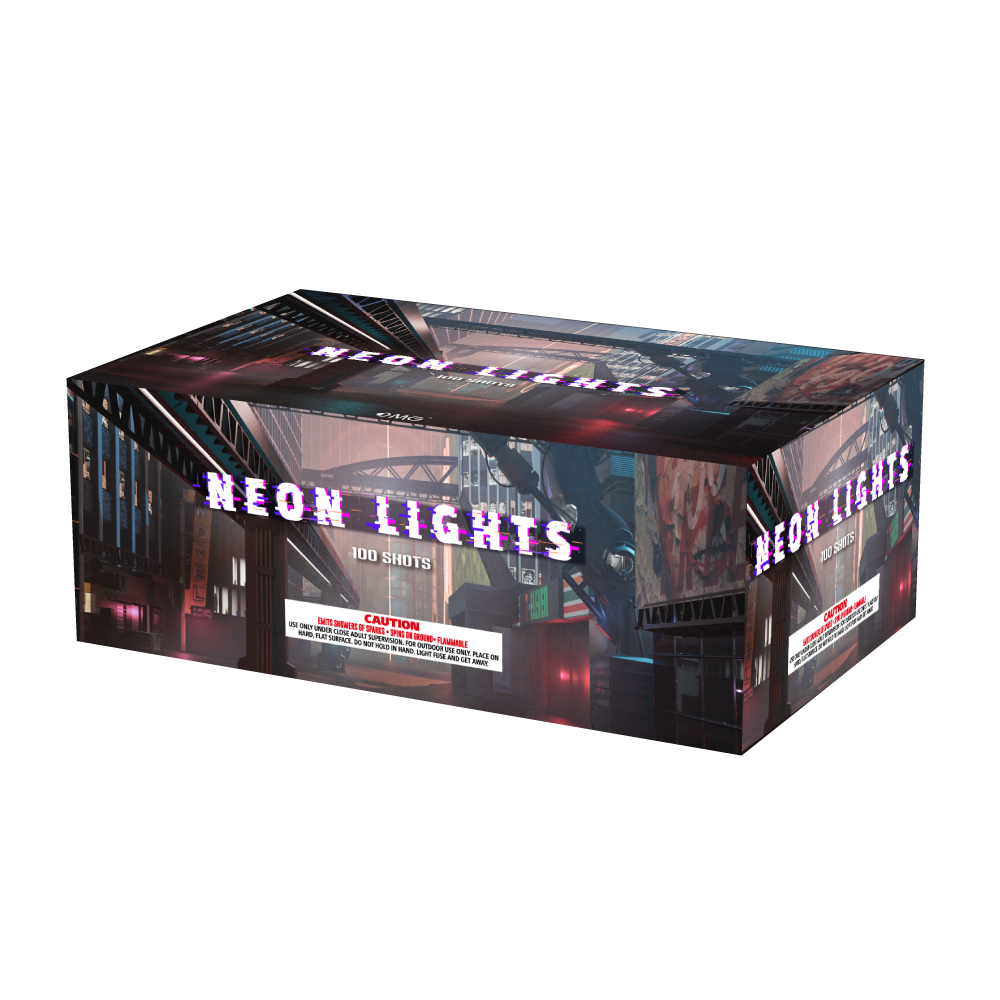 OMG New Design EUO206 100 shots NEON LIGHTS Cakes Fireworks
