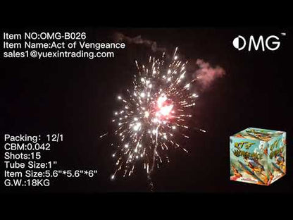 OMG-B026 15 shot Act of Vengeance 200 Grams Cakes Fireworks