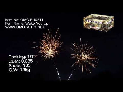 OMG New Design EUO211 135 shots WAKE YOU UP Cakes Fireworks