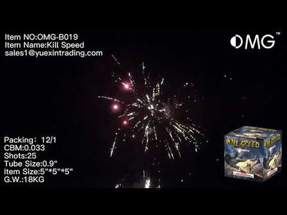 OMG-B019 25 shot Kill Speed 200 Grams Cakes Fireworks