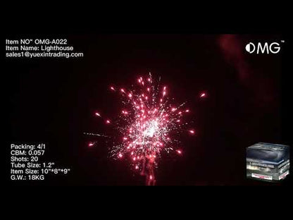 OMG-A022 20 shot Lighthouse 500 Grams Cakes Fireworks