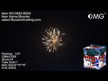 OMG-B024 16 shot Shooter 200 Grams Cakes Fireworks