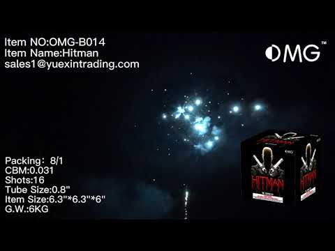 OMG-B014 16 shot Hitman 200 Grams Cakes Fireworks