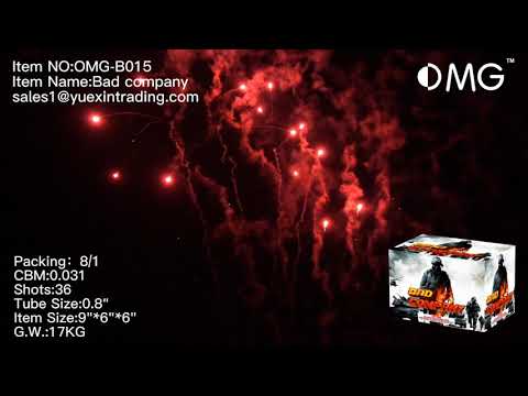 OMG-B015 36 shot Bad Company 200 Grams Cakes Fireworks