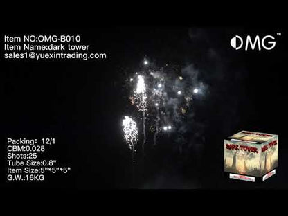 OMG-B010 25 shot Dark Tower 200 Grams Cakes Fireworks