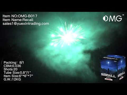 OMG-B017 20 shot Recall 200 Grams Cakes Fireworks